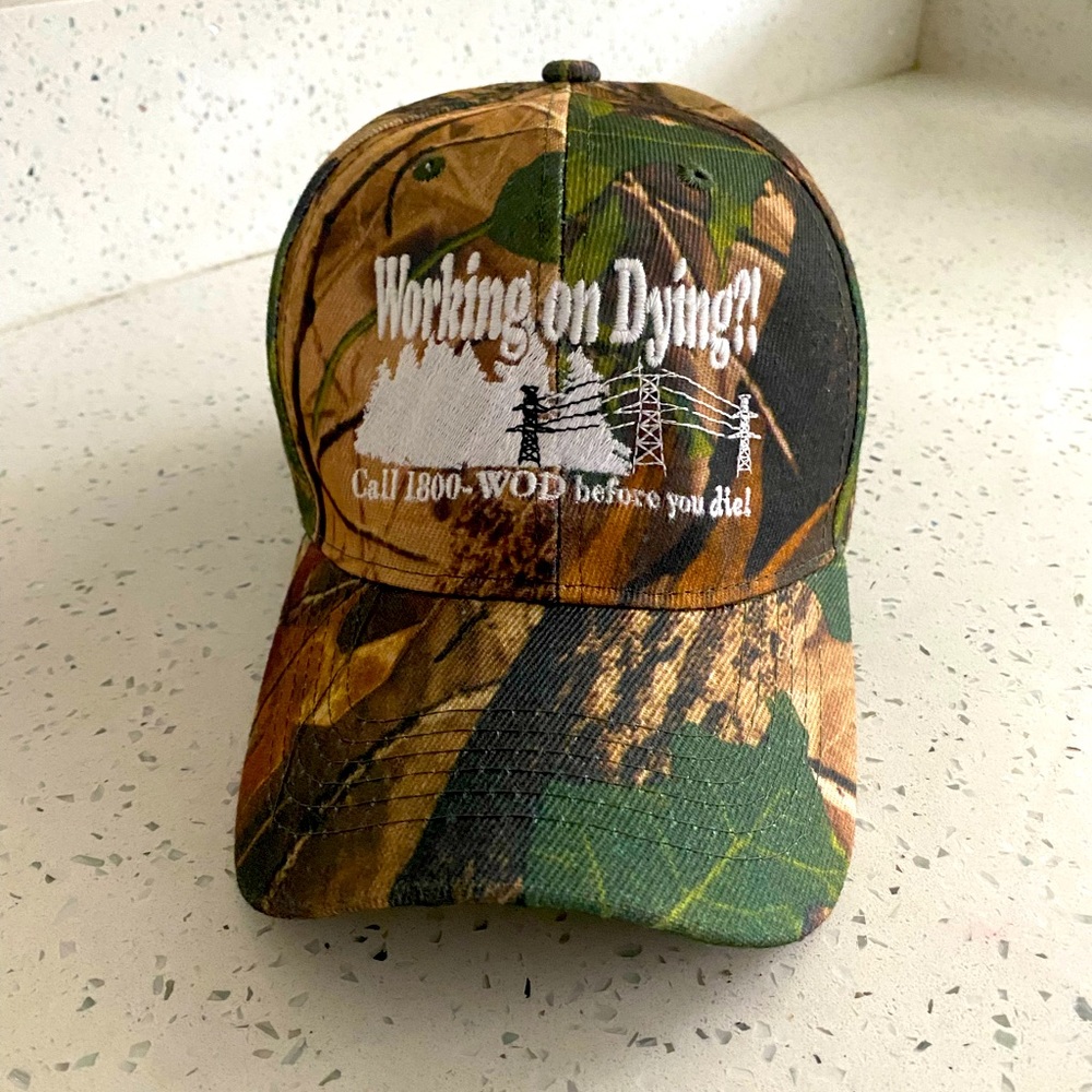 WORKING ON DYING WOD LIMITED DROP CAMO HAT BALL CAP VELCRO